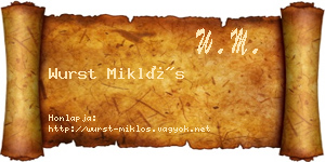Wurst Miklós névjegykártya
