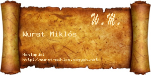 Wurst Miklós névjegykártya