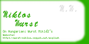 miklos wurst business card